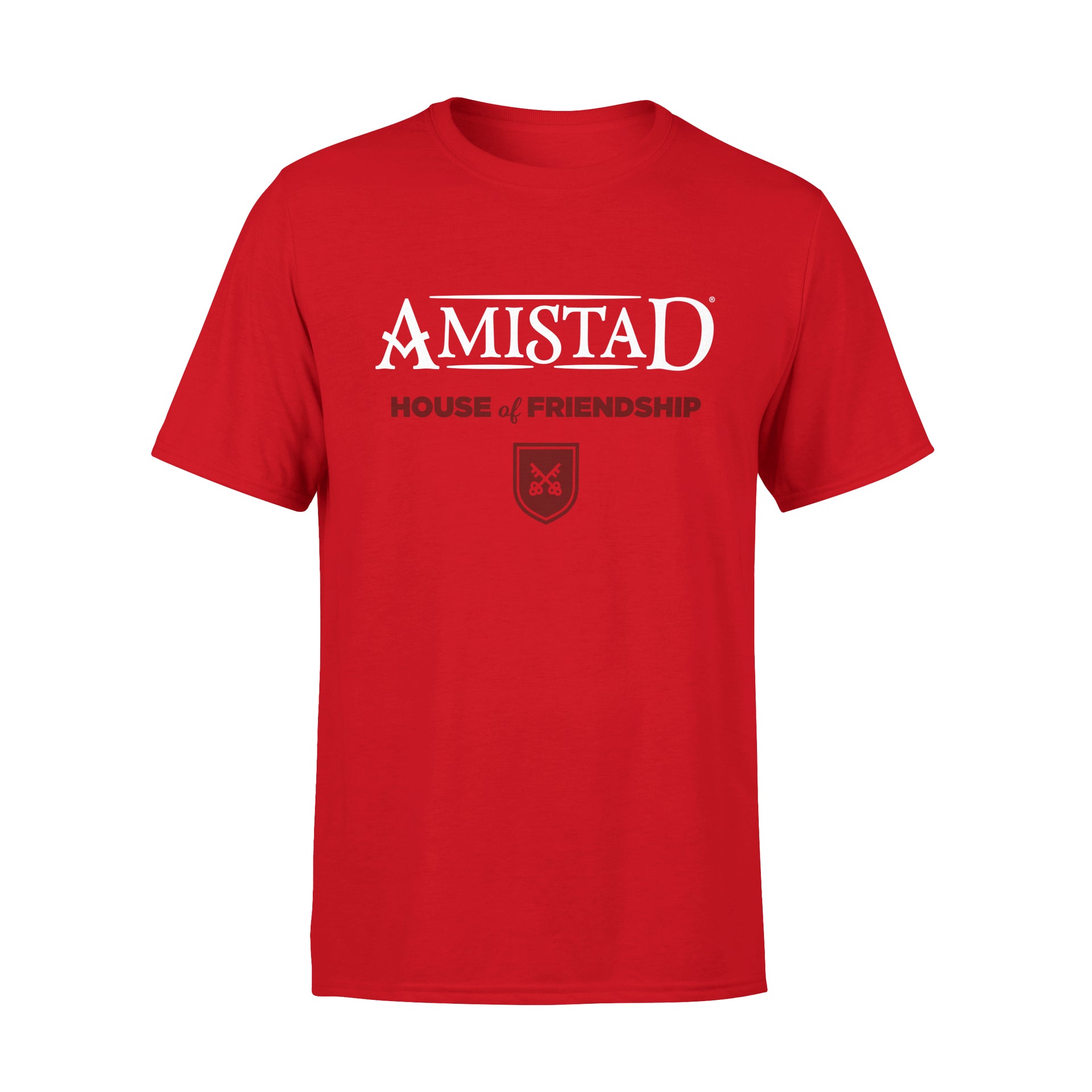 Amistad House Of Friendship Retro RCA School Red Sweatshirt - Classic Fit, Twill-Taped Neck